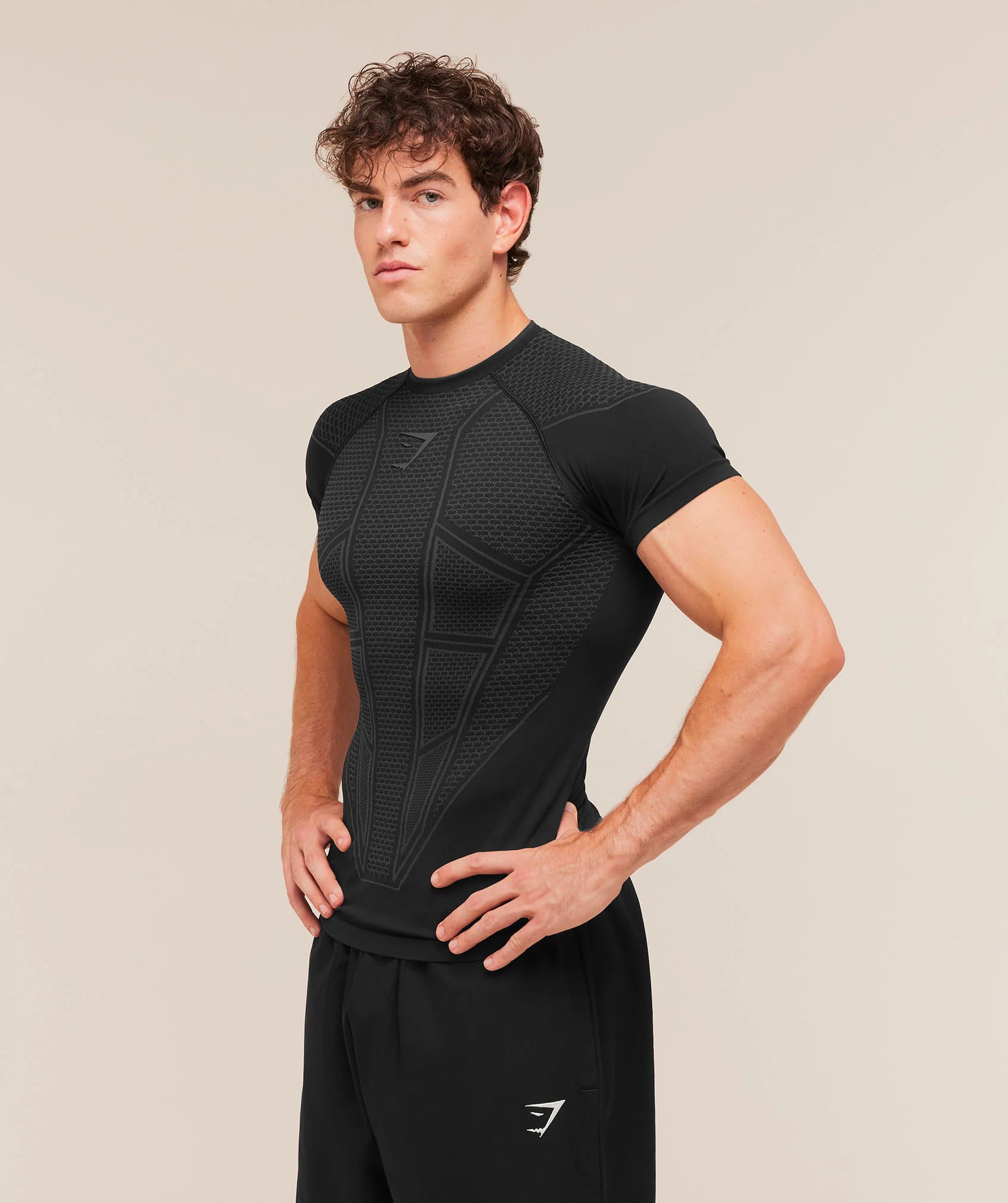 Gymshark Onyx V1 T-Shirt - Black/Onyx Grey