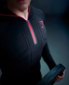 Gymshark Onyx V1 Hoodie - Black/Carmine Red