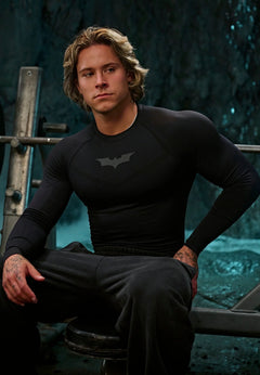 BATMAN LONG SLEEVE COMPRESSION ALL BLACK