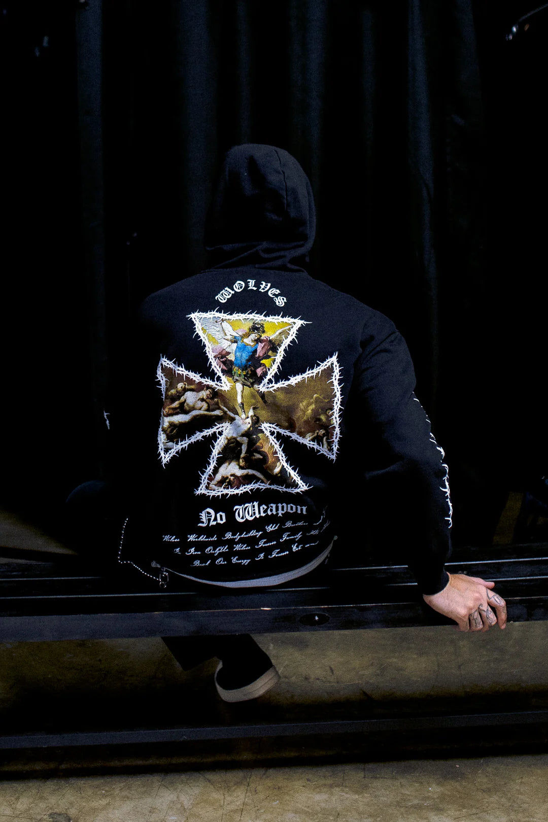 Ascend Distressed Grunged Hoodie