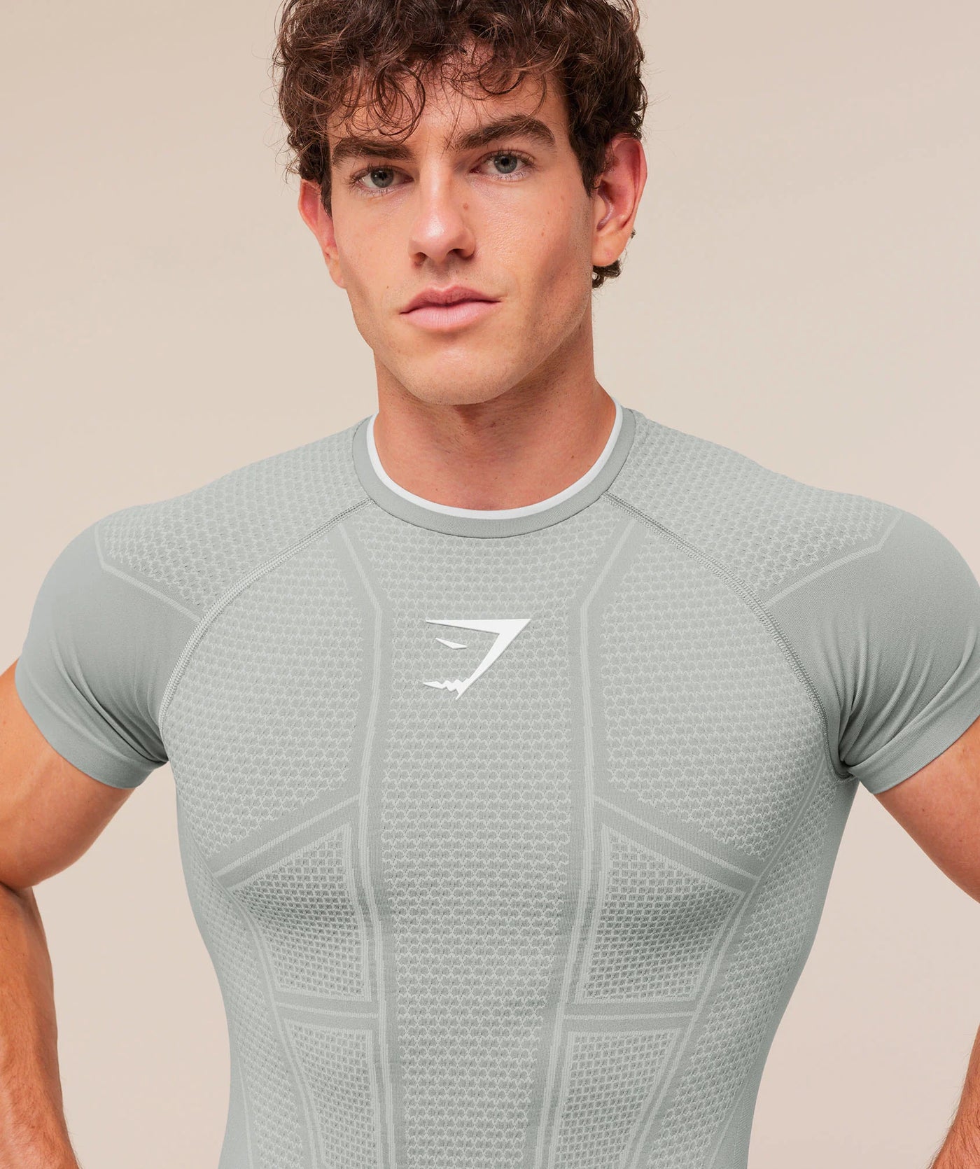 Gymshark Onyx V1 T-Shirt - Smokey Grey/Light grey
