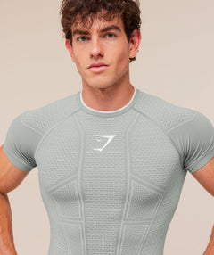 Gymshark Onyx V1 T-Shirt - Smokey Grey/Light grey
