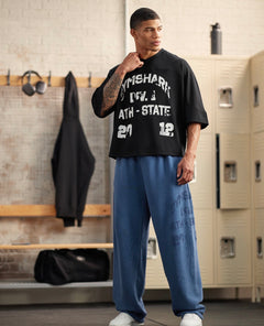 Graphic Mesh Oversize T-shirt