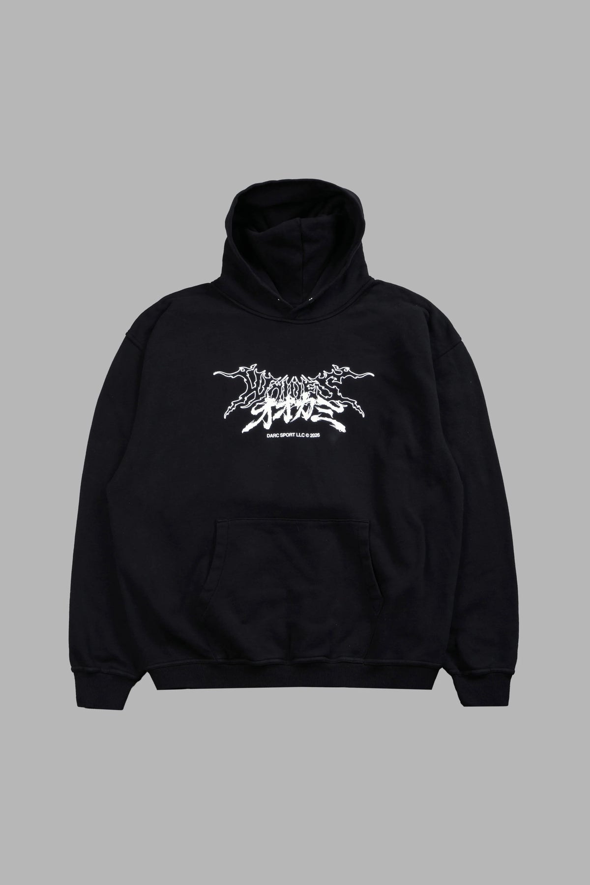 Samurai And The Wolf Pierce Hoodie in Black