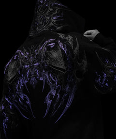 Berserker Oversized Zip-up Hoodie [Hollow Purple]