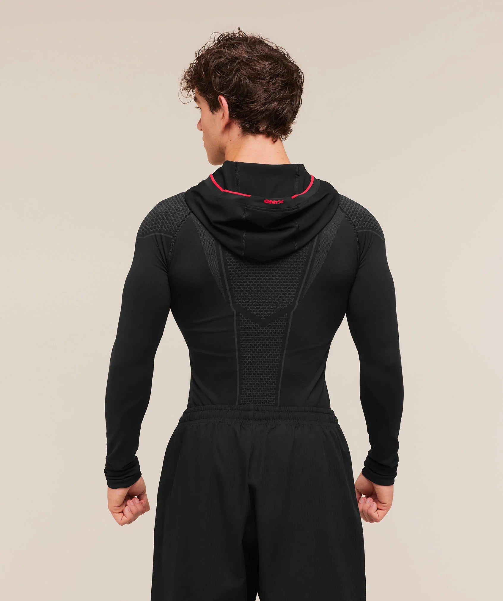 Gymshark Onyx V1 Hoodie - Black/Carmine Red