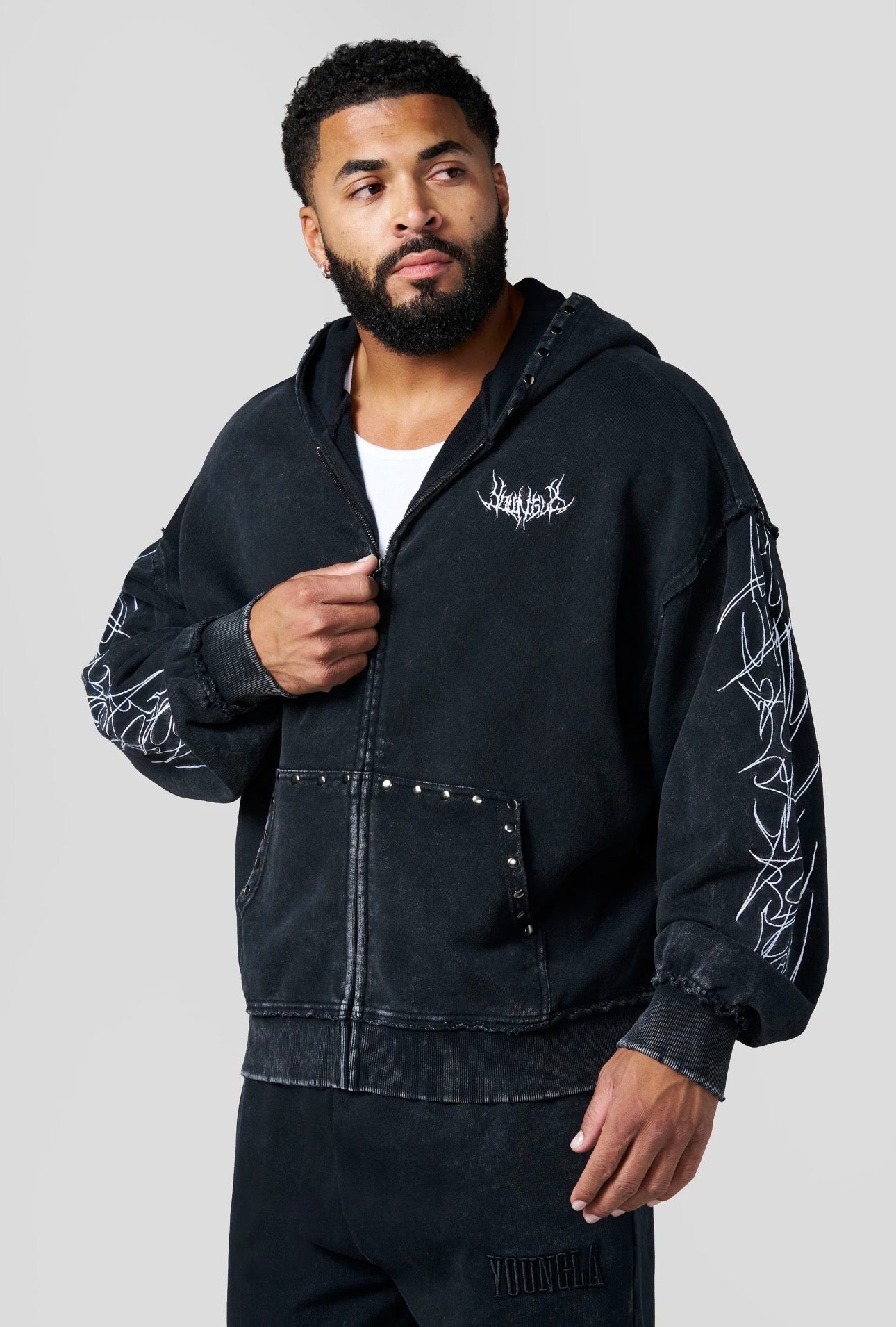 Tribal Stud Zip Up
