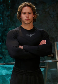 BATMAN LONG SLEEVE COMPRESSION ALL BLACK