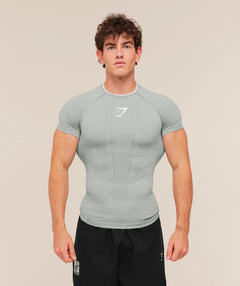 Gymshark Onyx V1 T-Shirt - Smokey Grey/Light grey
