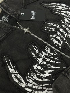 Oversized Ruined Zip-Up [Ghost]