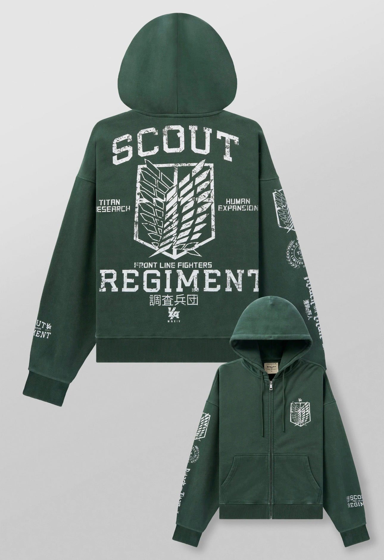 Attack On Titán Zip Hoodies