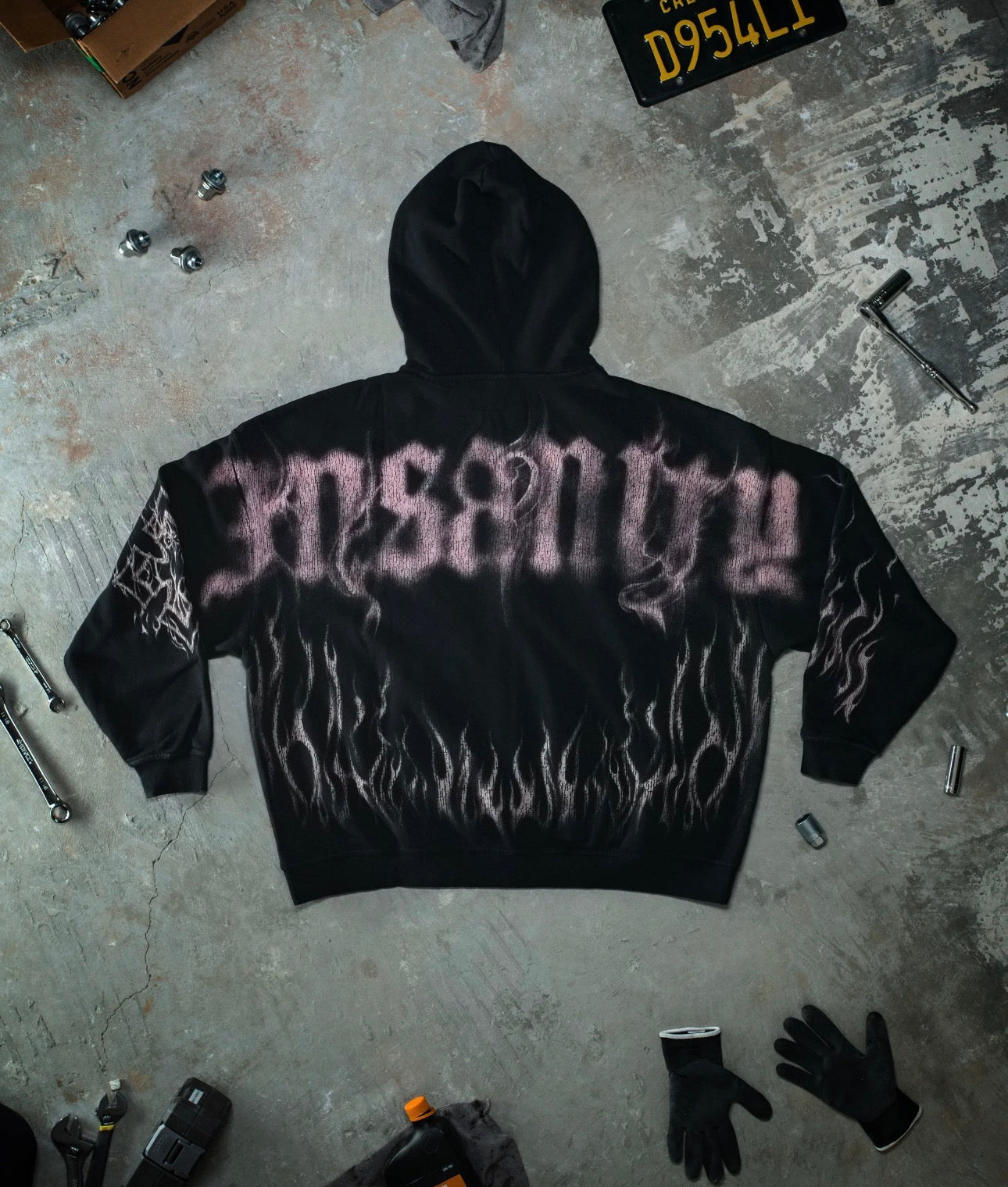 Ghost Zip Up Glossy pink