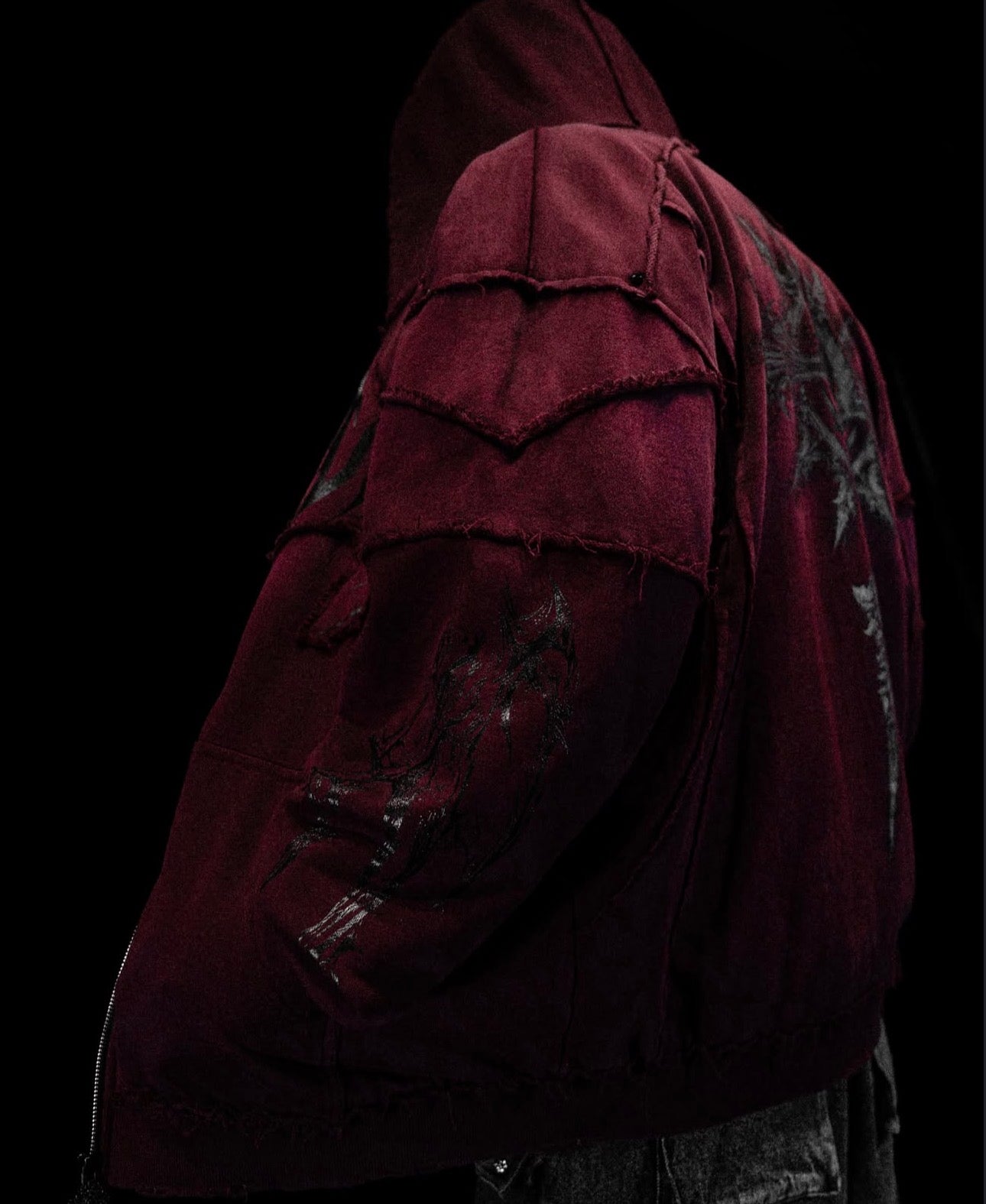 Oversized Ruined Zip-Up [Viola]