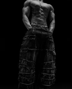 Oversized Distresseddenim Cargo Jeans [Alloy Washed]