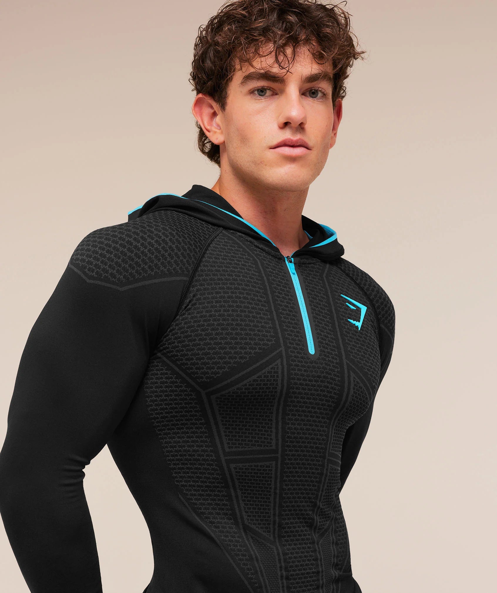Gymshark Onyx V1 Hoodie - Black/Brand Blue